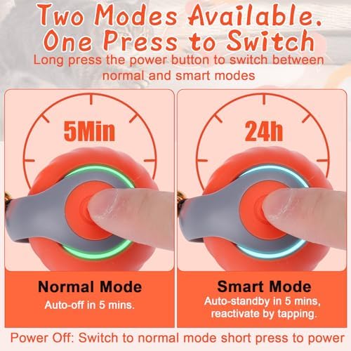 BABORUI 2Pack Orange Interactive Cat Toy Ball