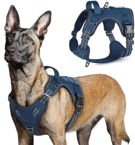 rabbitgoo Tactical Dog Harness for Large, No Pull Military Service Vest