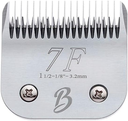 Detachable A Series 7f Blades for Dog Grooming Full Tooth Cuts Length 1/8" - 3.2mm Japanese High Carbon Steel 7F Dog Grooming Blade Supplies | 7f Blade Clippers (Compatible A5 Series(B7F)