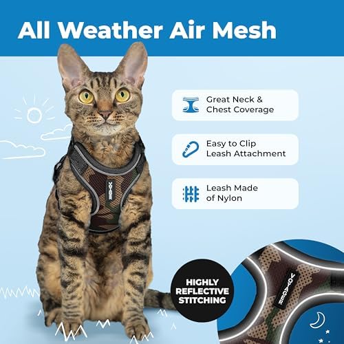 Voyager Escape-Proof Step-in Cat Harness & Leash