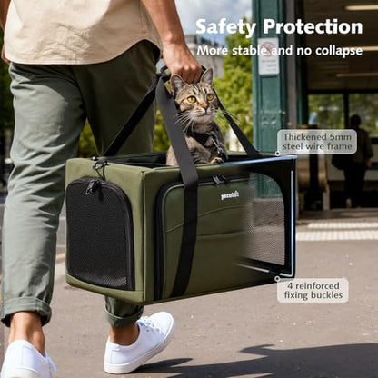 Pecute Cat Carrier Expandable, Stable Pet Carrier