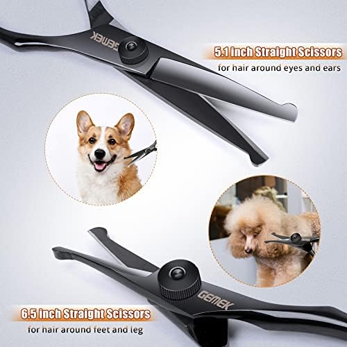 Dog Grooming Scissors Kit with Safety Round Tips