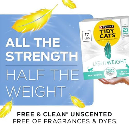 Purina Tidy Cats Low Dust Clumping Cat Litter, LightWeight Free & Clean