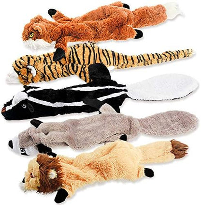 Dog Squeaky Chew Toys No Stuffing Soft Plush