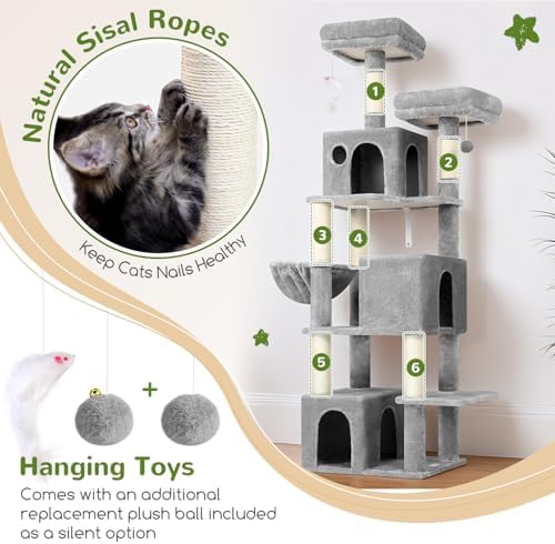 Globlazer F71 Cat Tree Tall, 71in Cat Tower