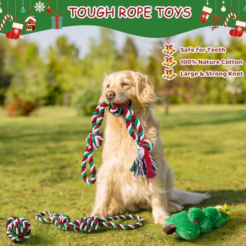 Aitmexcn Dog Rope Toys Set, 7 Pack Cotton Dog Toys