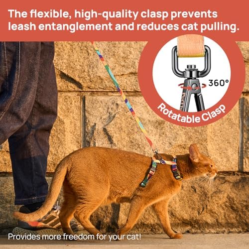 PetThem Adjustable Cat Harness and Leash Set Escape Proof