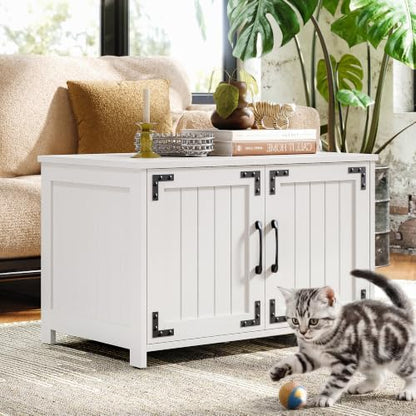 IRONCK 31.5 in Wooden Cat Litter Box Enclosure
