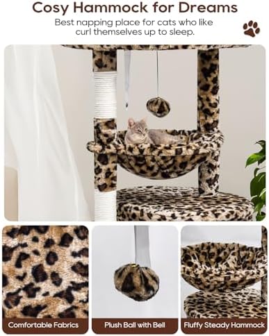 SYANDLVY Small Leopard Print Cat Tree