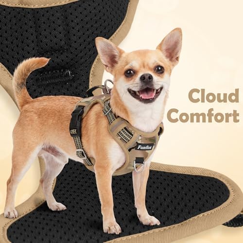 Funfox Dog Harness No Pull, Adjustable Pet Vest Harness, Super Soft Material
