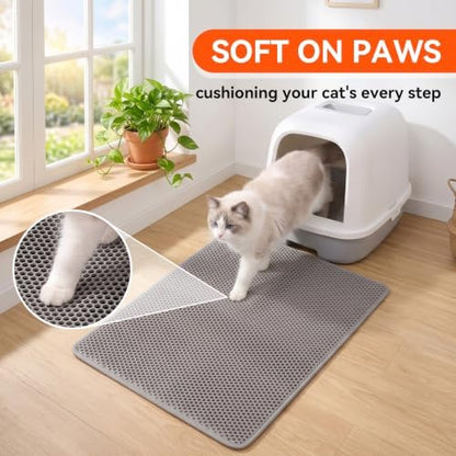 Cat Litter Mat, Double Layer Litter Trapping Mat