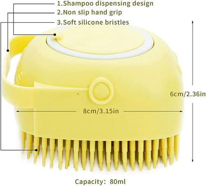 Pet Bath Massage Brush Puppy Dog Cat Grooming Cleaning Soft
