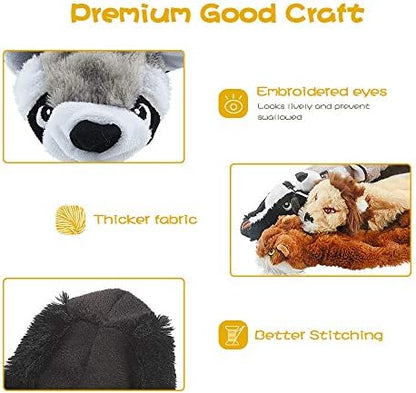 Dog Squeaky Chew Toys No Stuffing Soft Plush