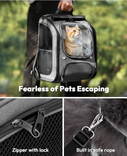 Pecute Cat Backpack Carrier, Large Space Cat Bubble Backpack