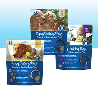 N-Bone Puppy Teething Rings Variety Pack, Pumpkin & Peanut Butter Flavors