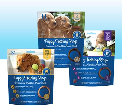 N-Bone Puppy Teething Rings Variety Pack, Pumpkin & Peanut Butter Flavors