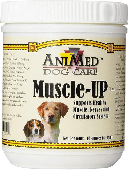 AniMed Muscle Up Powder for Dogs Muscle Recovery & Electrolyte Support 16 oz.