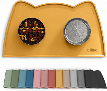 Silicone Pet Feeding Mat – Waterproof Non-Slip Bowl Mat, 36 Options