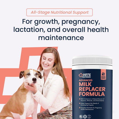 Vets Preferred Puppy Milk Replacer with Colostrum – 12 oz