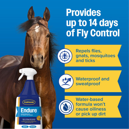 Endure Sweat Resistant Fly Spray For Horses 32 oz.