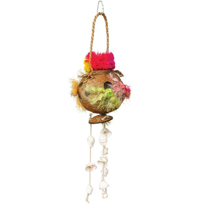 Prevue Tropical Teasers Coconut Fun Bird Toy, Ideal for Small to Medium Birds