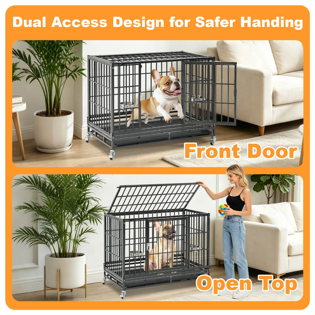 37" Stackable Heavy Duty Dog Crate 371D03