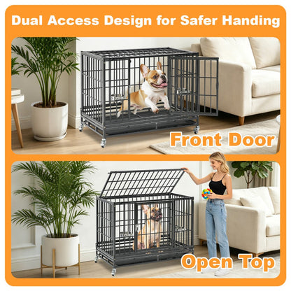 37" Stackable Heavy Duty Dog Crate 371D03