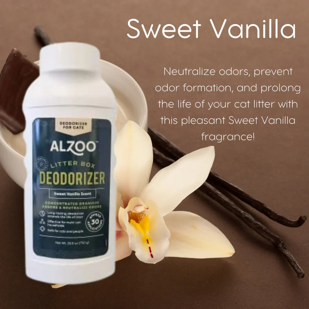 Alzoo Cat Litter Deodorizer Fragrant Sweet Vanilla 26 oz.