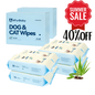 Plant-Based Pet Wipes for Dogs & Cats – Hypoallergenic, Gentle, Cleaning & Hydrating for Paws, Body & Butt – Daily Grooming Use – 400 Count