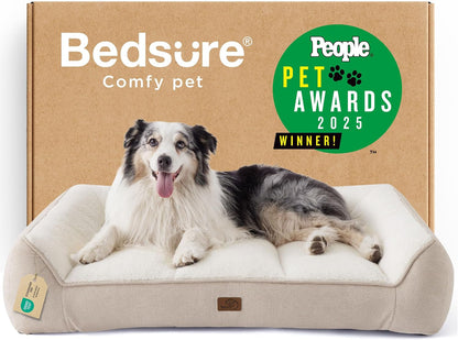 Bedsure Supportmax Orthopedic Dog Bed – Extra-Thick Bolster Sofa