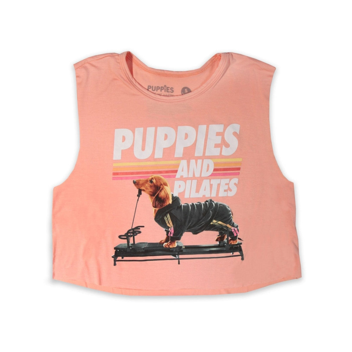 Puppies & Pilates Crop Top | Gift for Dog Moms Who Do Pilates | Made in USA