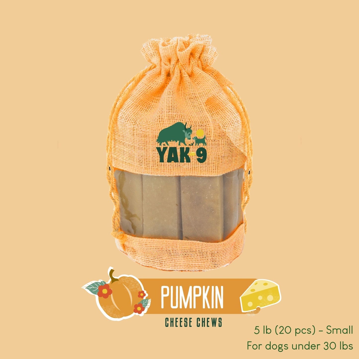 Pumpkin Cheese Chews for Dogs