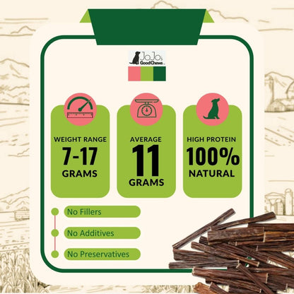 All-Natural Beef Gullet Stick Dog Treats – Delicious & Nutritious, Healthy Chews – 6 Inches (10-Pack)
