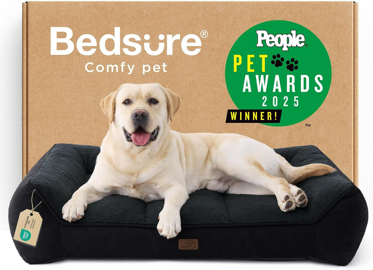 Bedsure Supportmax Orthopedic Dog Bed – Extra-Thick Bolster Sofa
