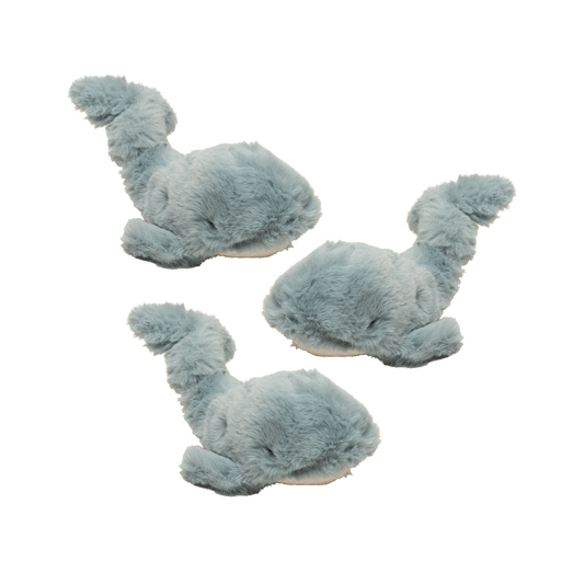 Mobie Whale Wee Huggles® Plush Dog Toys, 3 Pack