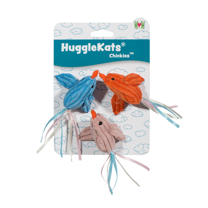 HuggleKats® Chickies Cat Toys, 3 Pack