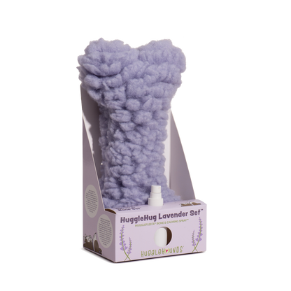HuggleHug™ Lavender Bone & 2oz Calming Spray Dog Toy Set
