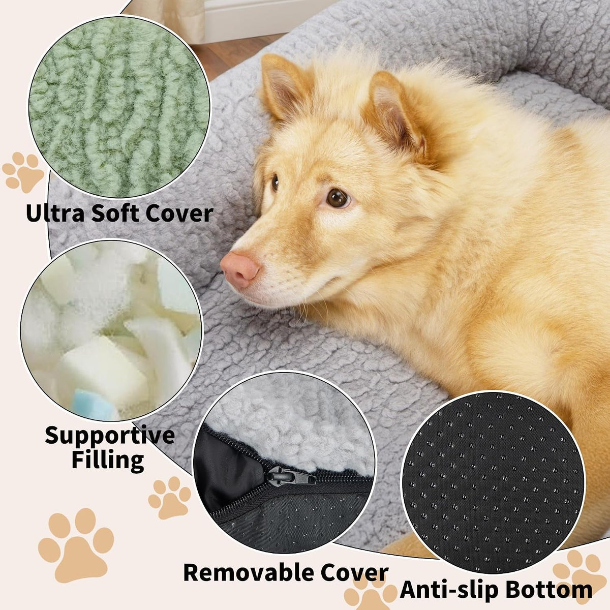 Pink Orthopedic Cat Sofa Bed – 2 Sizes, Washable Cover