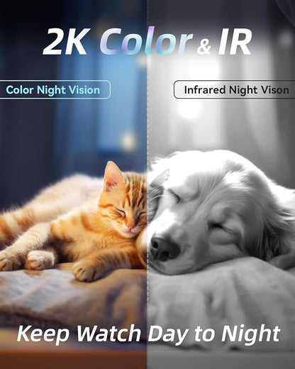 blurams Pet Camera 2K, Dog Camera with Phone App, 360° PTZ Indoor Cameras for Home Security Indoor, Color Night Vision, 2-Way Talk, Motion Detection&Tracking, Cloud&SD(2.4GHz Only)