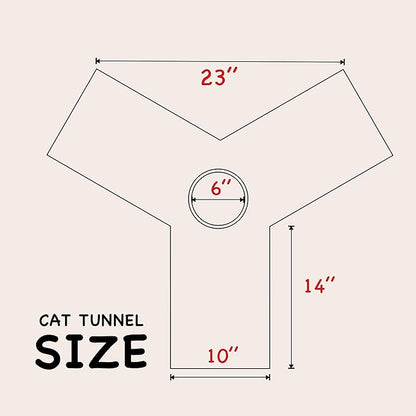 Tempcore 3-Way Collapsible Cat Tube Toys, Indoor Cat Tunnels with Peek Hole Toy Ball, Light Grey