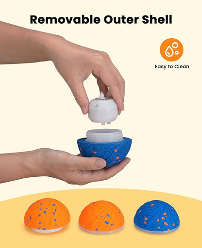 Smart Interactive Dog Balls, Automatic Moving Ball for Medium and Large Dogs, E-TPU New Material, Motion Activated Rolling & Rotating Bouncy Toy for Dog Enrichment & Stimulation