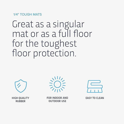 Flooring Inc's 1/4" Thick Tough Rubber Flooring Roll | Flexible Recycled Rubber Floor Mats for Home Gym | Heavy Duty Rubber Mat for Home Gyms, Sheds, Horse Stall Mat or Trailer