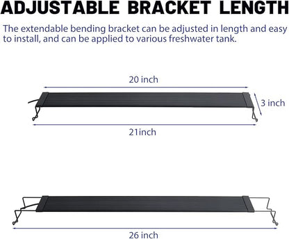 WaterRebirth Aquarium LED Light Fish Tank Light (20-26”)