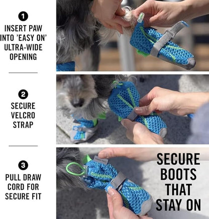 Canada Pooch Dog Boots for Hot Pavement - Dog Boots & Paw Protectors with Anti Slip Rubber | Water Friendly, Breathable Dog Shoes for Hot Days, Great for Dogs Grey - Size 6