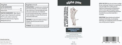 Smiling Paws Pets Advanced Chlorhexidine & Ketoconazole Spray for Cats & Dogs Spray 8oz