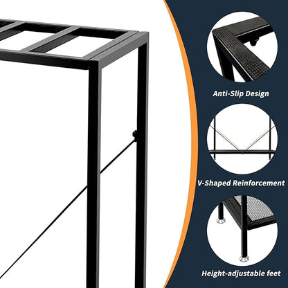 tongmo 40 Gallon Fish Tank Stand, 2 Stands Metal Aquarium Stand, Aquarium Turtle Tank (40 Gallon-Black)