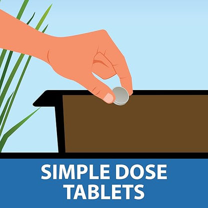 CrystalClear Thrive Aquatic Pond Plant Food, Fish Safe Water Garden Fertilizer, Nutrients Boost Lily & Lotus Flower Bloom & Root Growth, 30 Tablets