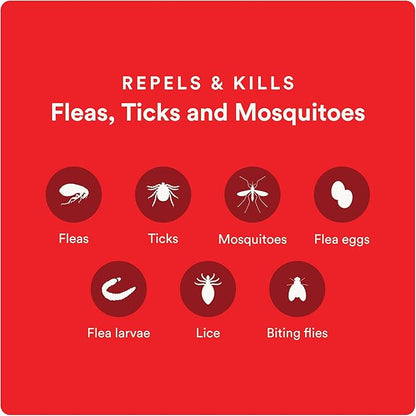 Ultra Flea and Tick Prevention for Dogs - Dog and Puppy Treatment and Control - Mosquito Repellent - Large, Fast Acting Waterproof Topical Drops, 2 Month Supply
