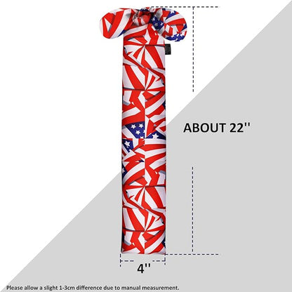 Harrison Howard Stretchy Tail Bag Breathable Horse Tail Guard Slip on Design Protect Horse Tail 2 Strand Closure Straps Keep Tail Clean & Protected 22" L Length Makes Grooming Easy-Flag Grid