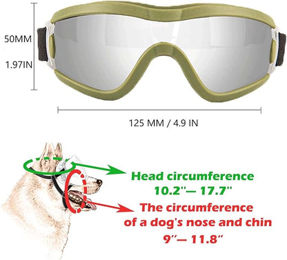 Medium Dog Sunglasses with Adjustable Strap UV Protection, Winproof Puppy Sunglasses, Suitable for Dogs Eyes Protection，Soft Dog Goggles